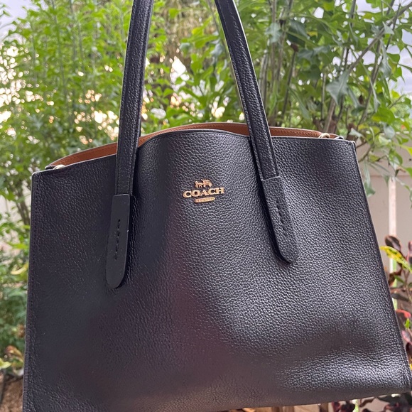 Coach Handbags - Coach Black Charlie Leather Tote